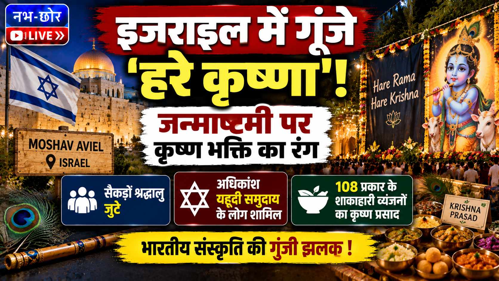 इजराइल में गूंजे ‘हरे रामा, हरे कृष्णा’ के जयकारे, श्रद्धा और उत्साह से मनाई गई जन्माष्टमी