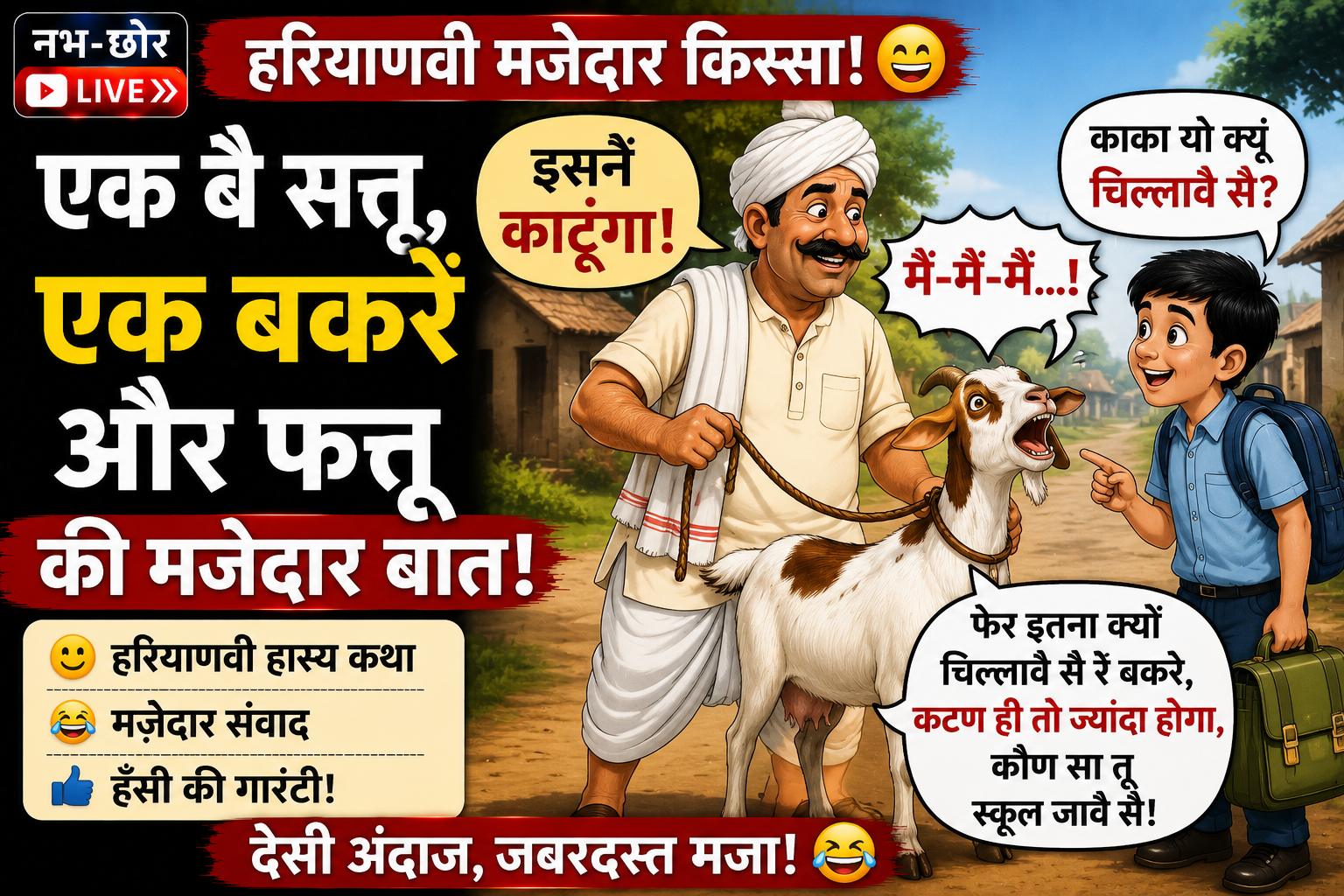 बकरा ‘मैं-मैं’ करके क्यों चिल्ला रहा था? फत्तू के सवाल पर सत्तू का मजेदार जवाब 😂