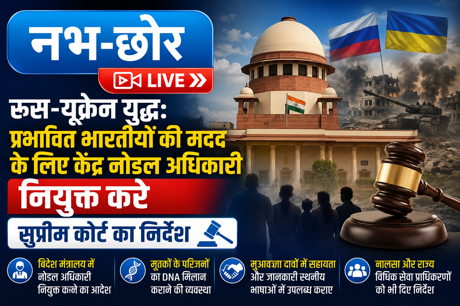 रूस-यूक्रेन युद्ध: प्रभावित भारतीयों की मदद के लिए केंद्र नोडल अधिकारी नियुक्त करे, सुप्रीम कोर्ट का निर्देश