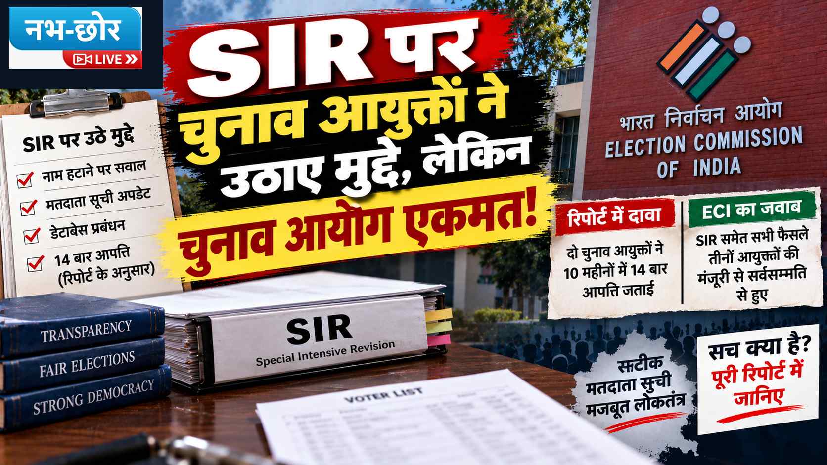 SIR पर चुनाव आयुक्तों की आपत्तियों की खबर के बीच ECI ने कहा- फैसले सर्वसम्मत