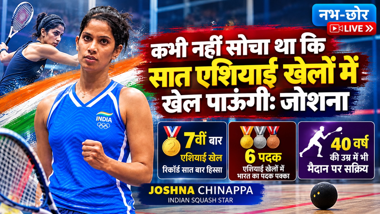 कभी नहीं सोचा था कि सात एशियाई खेलों में खेल पाऊंगी: जोशना