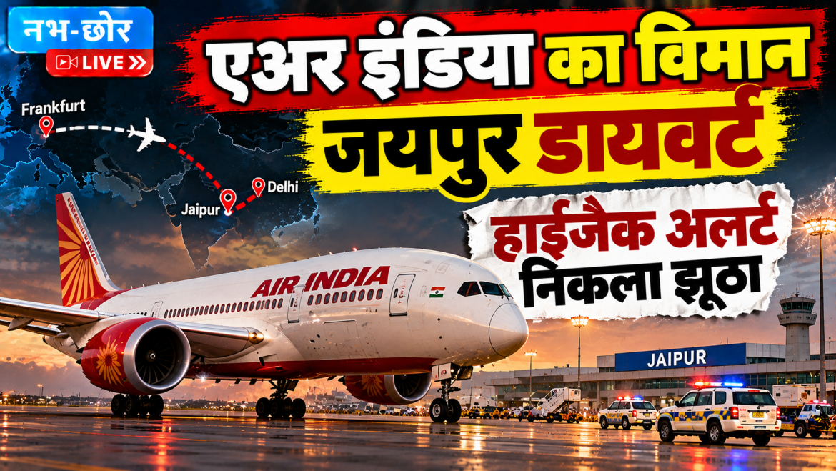 एअर इंडिया की फ्रैंकफर्ट-दिल्ली उड़ान जयपुर डायवर्ट, हाईजैक अलर्ट निकला झूठा
